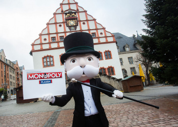 Mr. Monopoly unterwegs in Plauen